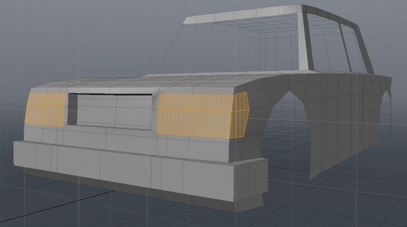 5. Select the polygons and bevel.  5. Select the polygons and bevel.
