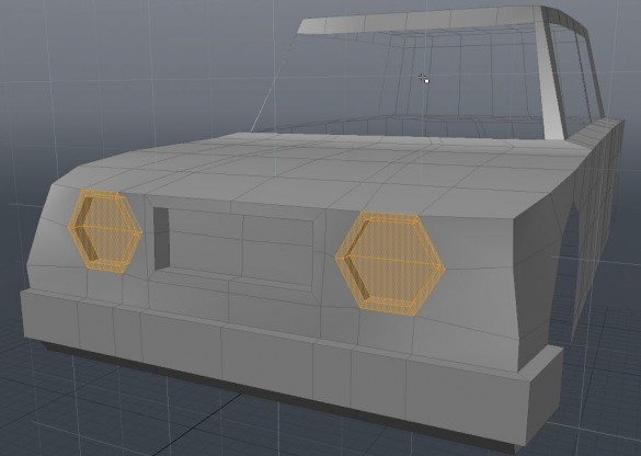 1. If you want squre shape headlight. You can delete these polygons. 1. If you want squre shape headlight. You can delete these polygons.